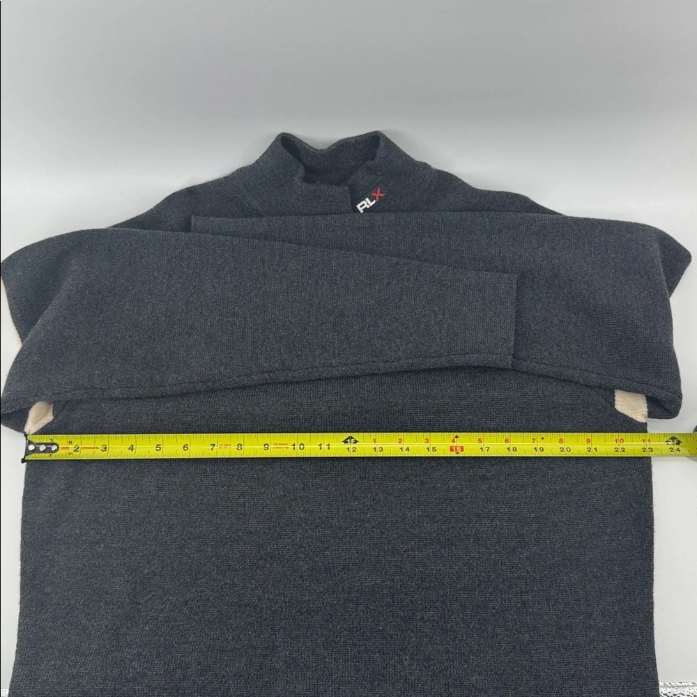 VTG POLO RALPH LAUREN SPORT RLX Technical Ski SWEATER, 100% Wool Dk Gray Large - Picture 10 of 11